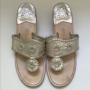 Jack Rogers Mid Wedge Sandals with Whipstitch Trim